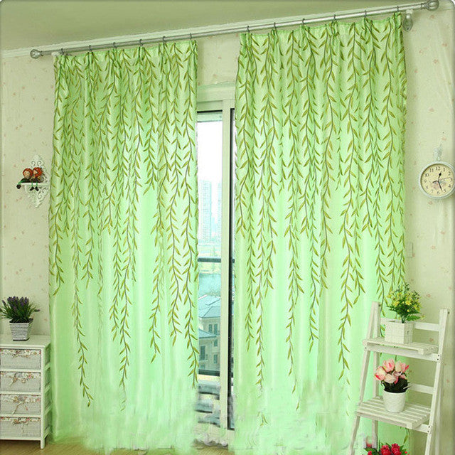 100X200cm Willow Tulle Door Window Curtain Drape Panel Sheer