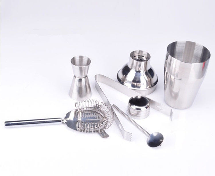 5pcs/Set 350ml Stainless Steel Cocktail Shaker Mixer