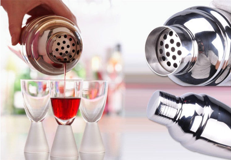 5pcs/Set 350ml Stainless Steel Cocktail Shaker Mixer