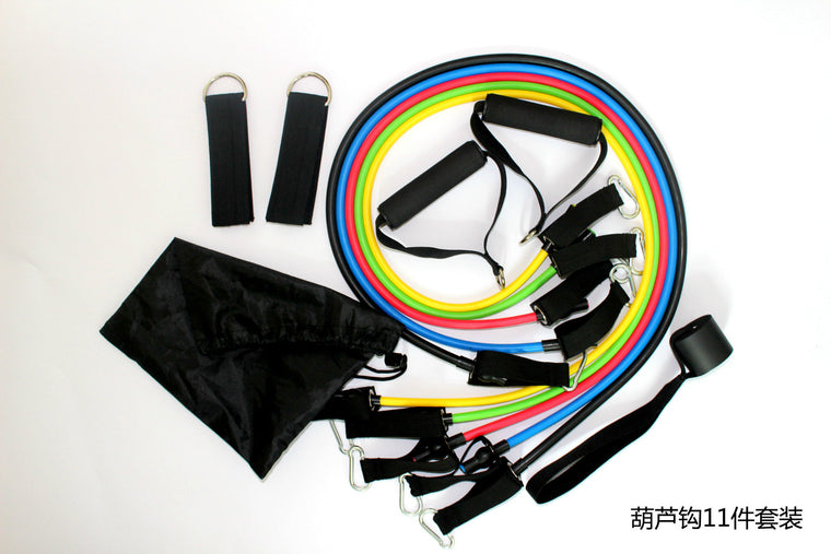 11pcs/Set Resistance bands exercise set fitness yoga Expanders Exercise Tubes