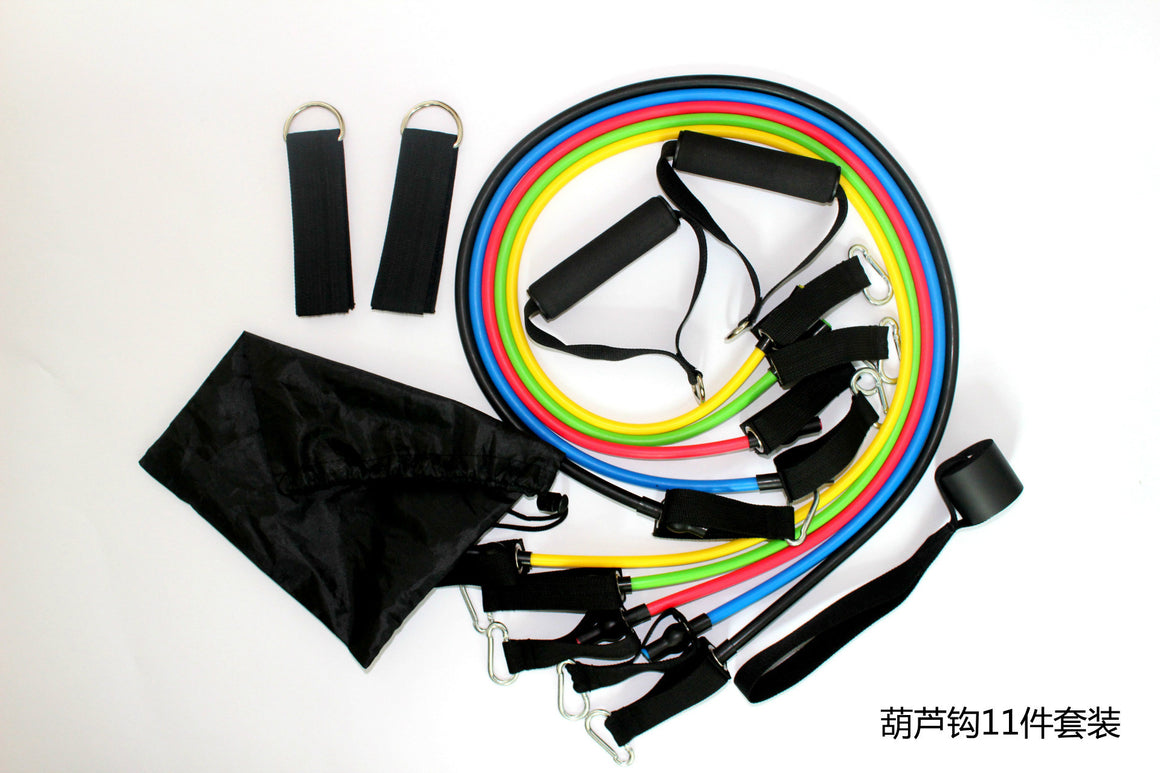 11pcs/Set Resistance bands exercise set fitness yoga Expanders Exercise Tubes