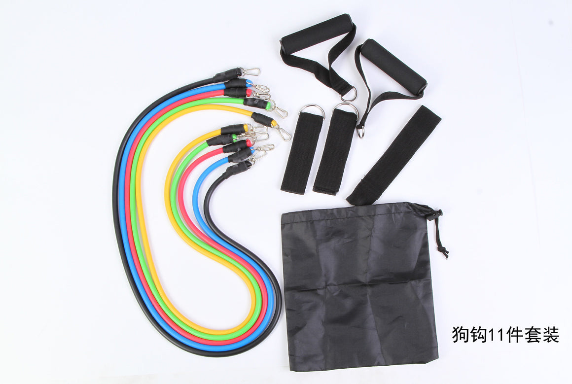 11pcs/Set Resistance bands exercise set fitness yoga Expanders Exercise Tubes