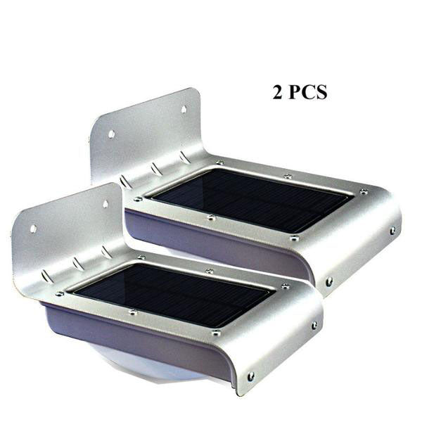 LED Solar Sensor Light 24 LEDs Outdoor Wireless Solar Powered Lamp 2pcs