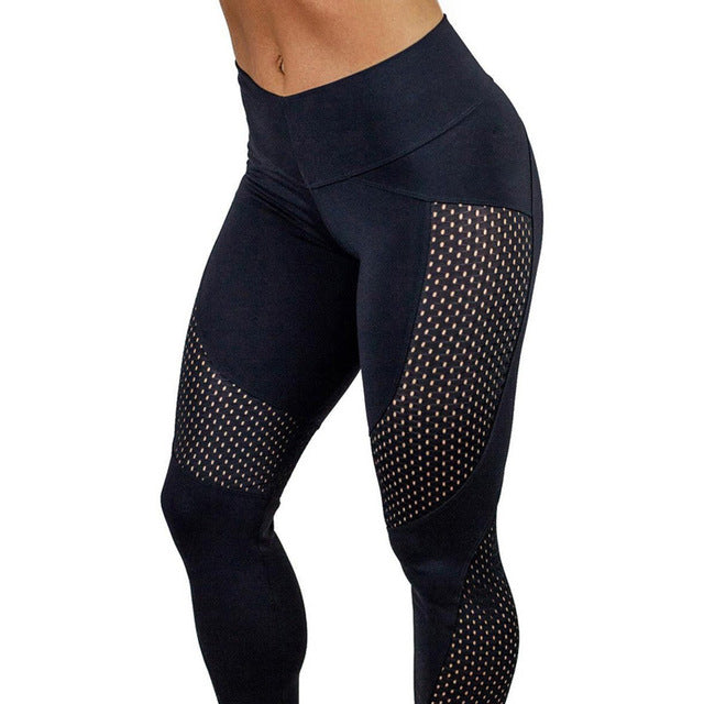 High Waist Patchwork Yoga Pants