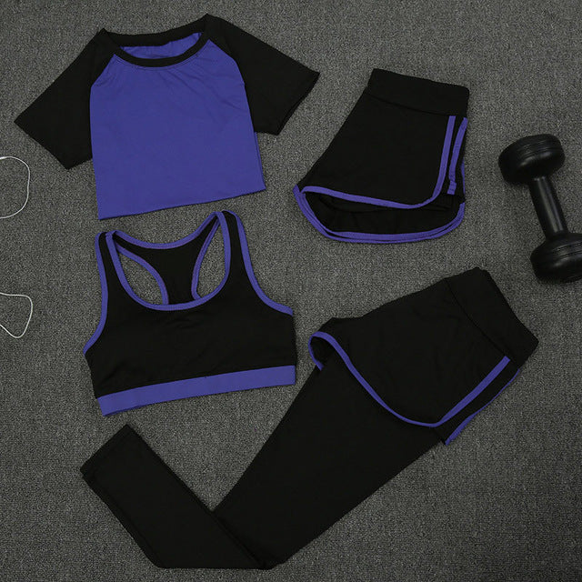 Women Fitness Yoga Set 4 Pieces