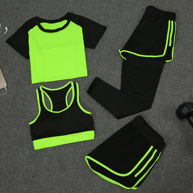 Women Fitness Yoga Set 4 Pieces