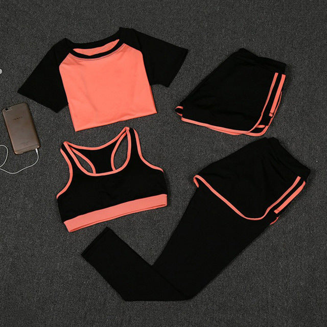 Women Fitness Yoga Set 4 Pieces