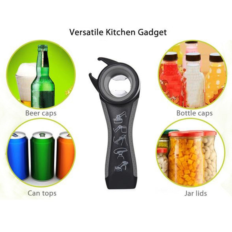 5 in 1 Multi-function Stainless Steel Plastic Can Bottle Opener
