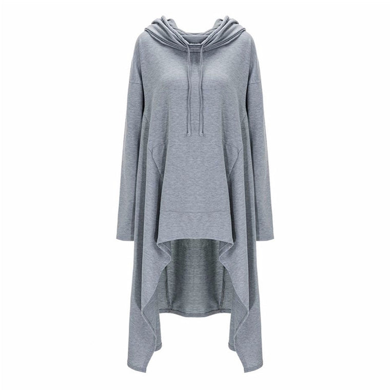 Casual Plus Size Loose Long Hoodies Dress