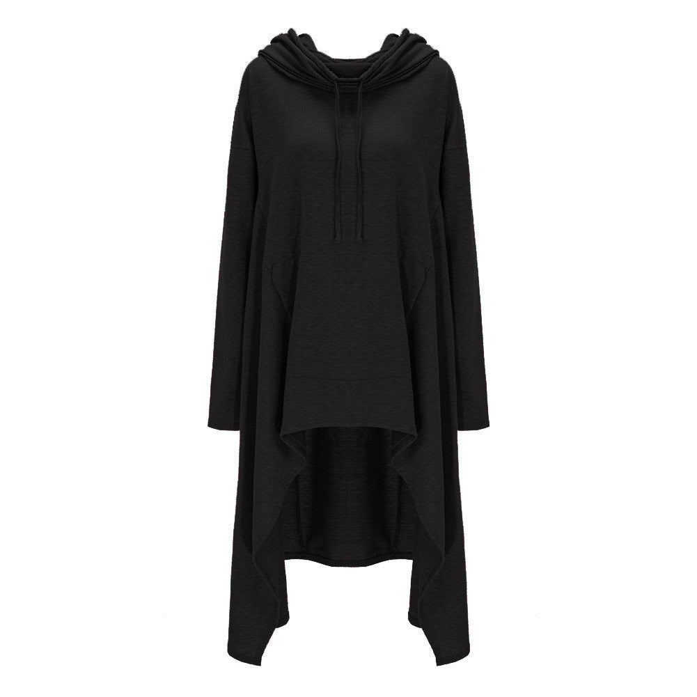 Casual Plus Size Loose Long Hoodies Dress