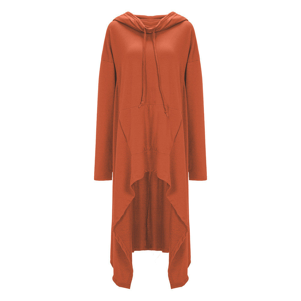 Casual Plus Size Loose Long Hoodies Dress