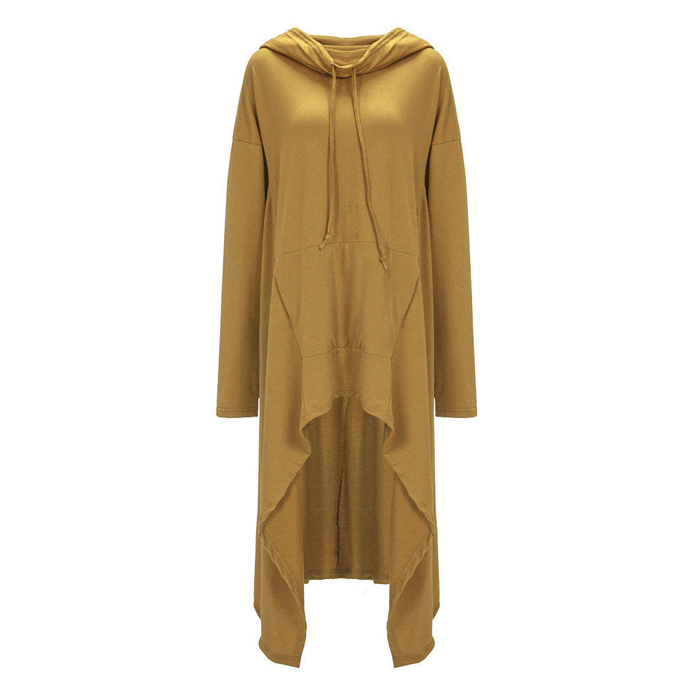 Casual Plus Size Loose Long Hoodies Dress