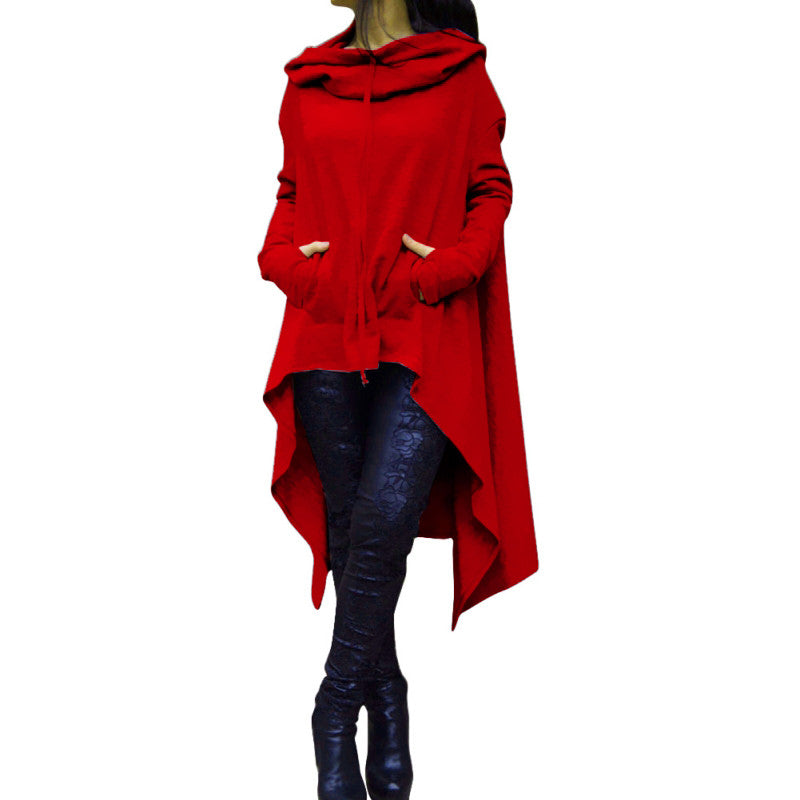 Casual Plus Size Loose Long Hoodies Dress