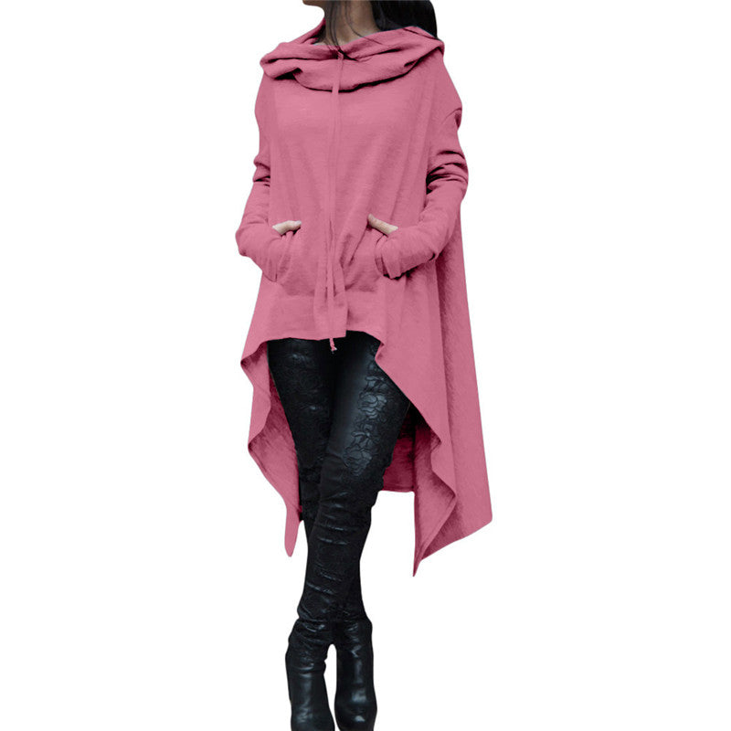 Casual Plus Size Loose Long Hoodies Dress