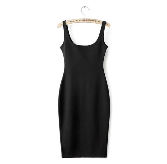 Basic stretchy slim tank tops