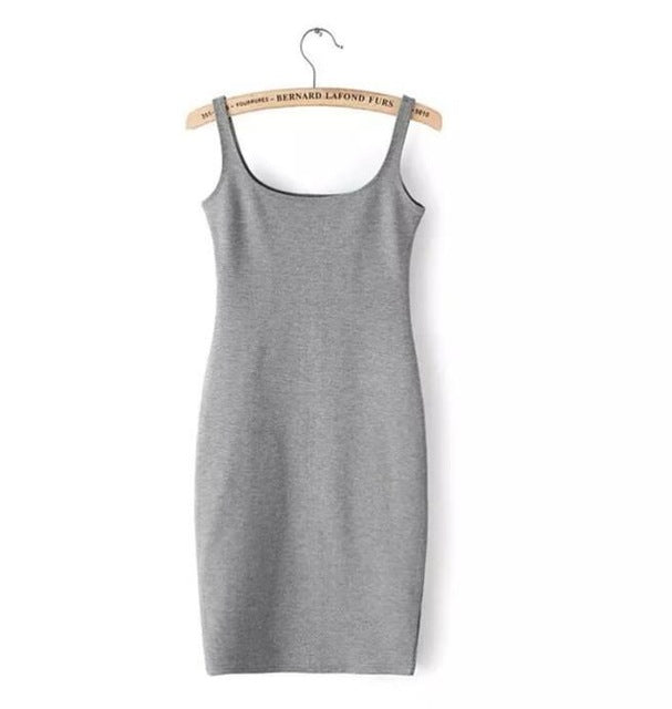 Basic stretchy slim tank tops