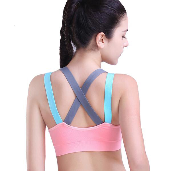 Cross Strap Push Up Sport Bra