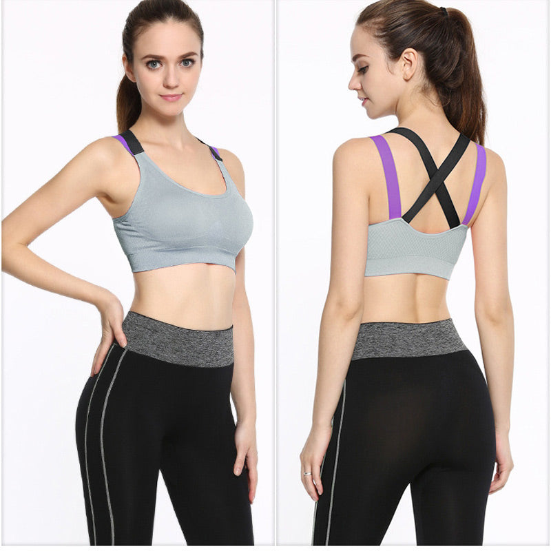 Cross Strap Push Up Sport Bra