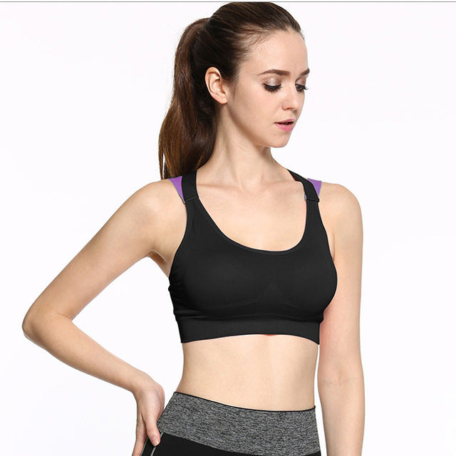 Cross Strap Push Up Sport Bra